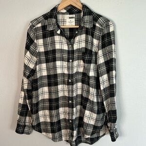 5/$20 Women’s American Eagle Plaid Long Sleeve Button Up Boyfriend Fit Large